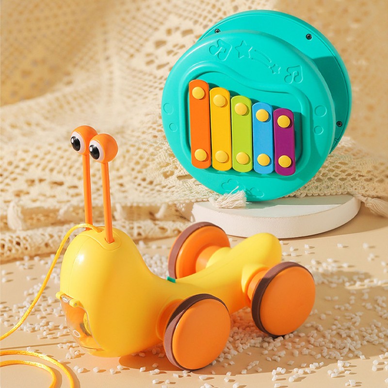 Crawling Snail Musical Toy Sound Lights Improve Coordination Walking Snail