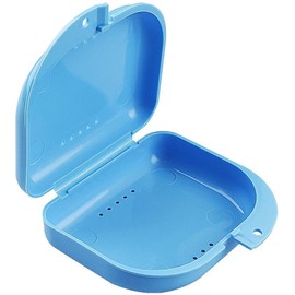 Portable Retainer Box, Denture Box, Denture Container, Self-Cultivation Part, Dental Retainer, Retainer, Mouth Guard, Braces, Dental Tray, Splint (Blue)