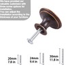 YOIPE Pack of 10 Flat Round Shape Drawer Pulls Red