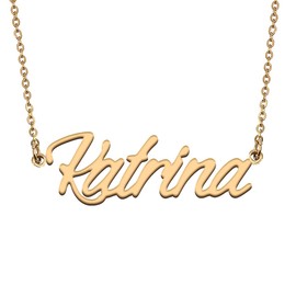 HUAN XUN Name Necklace Customized for Mother Sweet for Women Katrina