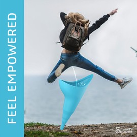 Urinella for women, portable reusable pee aid for women with extension tube, suitable for travel, festivals, camping, traffic jams, etc. Includes waterproof bag and waterproof cup