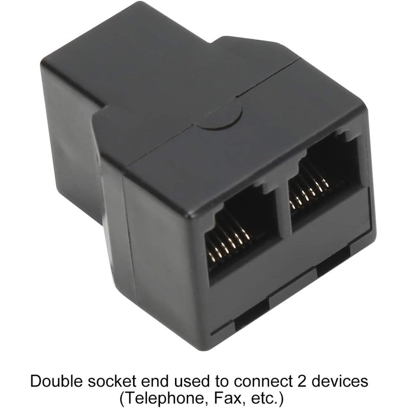 Uvital RJ12 6P6C 3 Female Telephone Line Splitters, Phone Jack