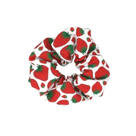 Strawberry Hair Scrunchies Girls Fruits Ponytail Holder Strawberry Hair Scrunchy Ties BW61 (A2)