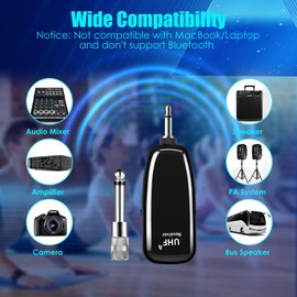 Sovvid Wireless Microphone Headset, UHF Head Mic Speaker System, Professional Voice Amplifier Headset Microphones, with LED Digital Display, for Teaching Fitness Instructor Tour Guide