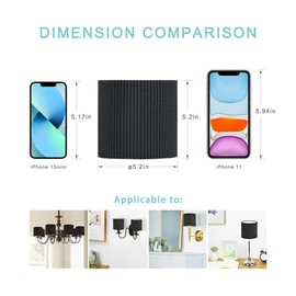 LAMPWELL KETTE Clip-on Pleated Fabric Lamp Shades for for Table Chandelier Wall Lamp,Set of 2,Small Drum,5.4"×5.4"×H5.2",TC fabric,Handmade,Modern Trendy Decorative,ONLY FOR CANDLE BULB,White