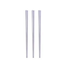 Stainless Steel Chopsticks,Reusable ,Dishwasher Safe , Easy to Use（3 PCS,silver）