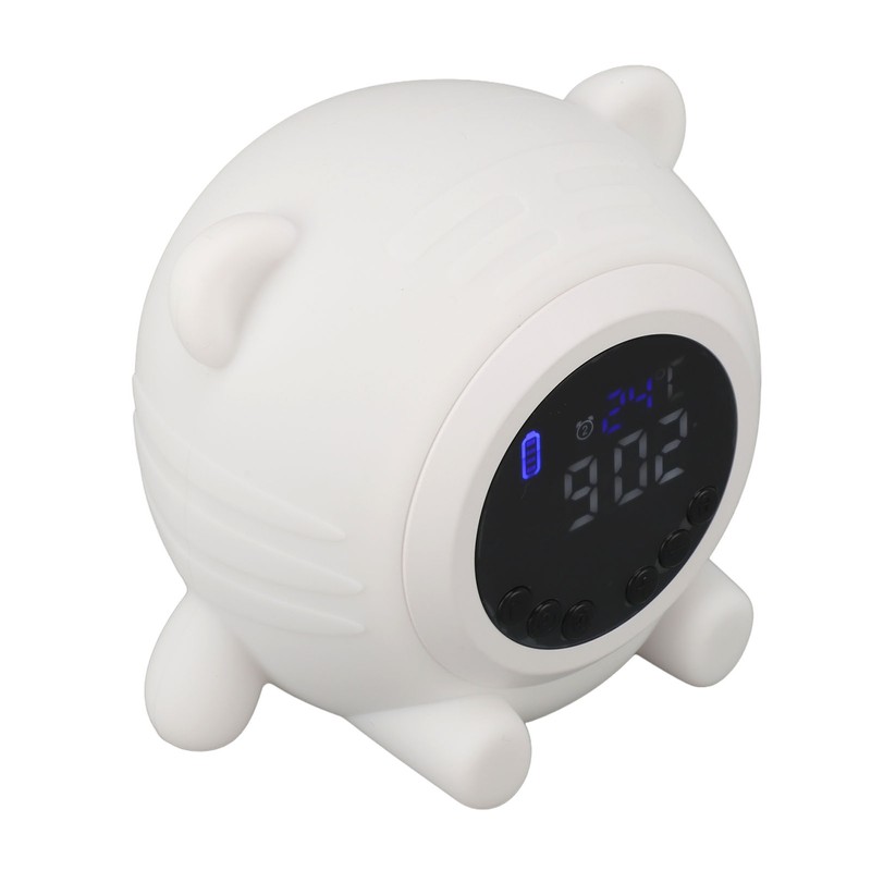White Noise Alarm Clock Digital Rechargeable Bluetooth Alarm Clock 17