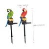 OSALADI Bird Decoration 2 Pieces Parrot Garden Stake Solar Light