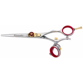 Kissaki Hair Scissors Gokatana 5.5 inches Silver R Double Swivel Hair Cutting Shears Hairdressing Scissors