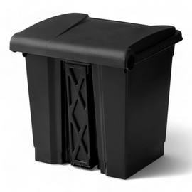 Mix.Home 8 Gallon Black Step On Trash Can - Hands-Free Waste Bin with Odor Control Lid - Ideal for Kitchen, Bathroom, Office