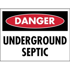 Danger Underground Septic Sign Metal Tin Sign12x16 Inches Caution Danger Safety Security Warning Notice Signs