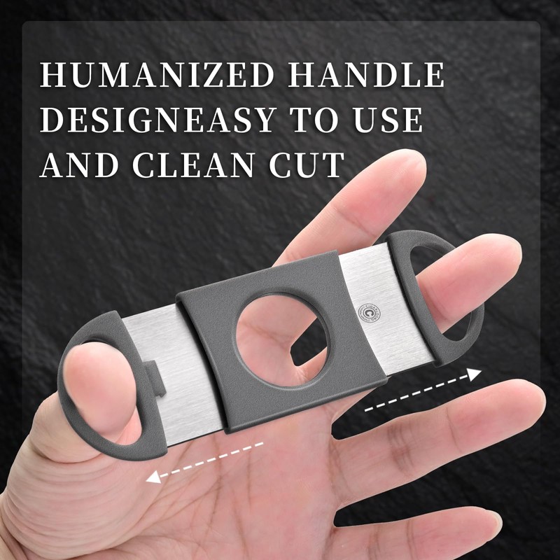 Cigar Cutter with Sharp Blade, Stainless Steel and Cigar Guillotine
