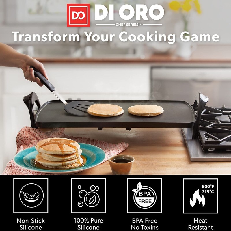 DI ORO Living Spatulas for Kitchen Use - Spatulas Silicone
