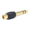 Monoprice 107150 6.35mm Stereo Plug to RCA Jack Adaptor, Gold