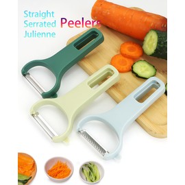 HEYCROWN Vegetable Peeler Set 3-Piece Kitchen Peelers for Potato, Veggie, Fruit