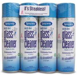 Sprayway 443331 Ammonia Free Glass Cleaner, 19 Oz. (4-Pack) (Packaging May.