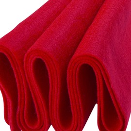 FabricLA Acrylic Felt Fabric - 72" Inch Wide 1.6mm Thick Felt by The Yard - Use Soft Felt Sheets for Sewing, Cushion, and Padding, DIY Arts & Crafts (Half Yards, Red)