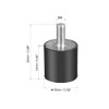 sourcing map 4pcs M4 Vibration and Damper Holder Rubber with