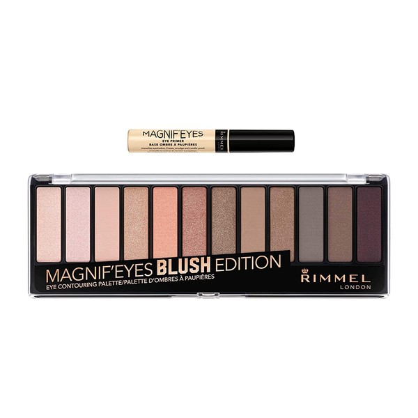 Rimmel Magnif'eyes palette in 002 blush edition and magnif'eyes eye primer, Pack of 2