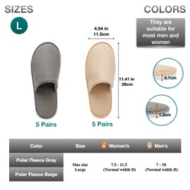 OSTADARRA 10 Pairs Spa Slippers, Non Slip Disposable Slippers For Guest, Washable Reusable, Which Can Be Used As Women Men, House, Indoor, Bathroom, Bedroom, Hotel, Bride Slippers