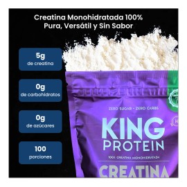 King Protein Creatina Monohidratada Creapure® - 500g Sabor Sin sabor