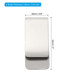 PATIKIL Pen Loop Clip for Notebook, 2 Pack Stainless Steel Traveler Journal Notebook Pencil Holder Sleeve Bookmark Clip, Silver