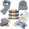 Knitting Kit for Beginners Adults, Crochet Kit for Beginners Kids