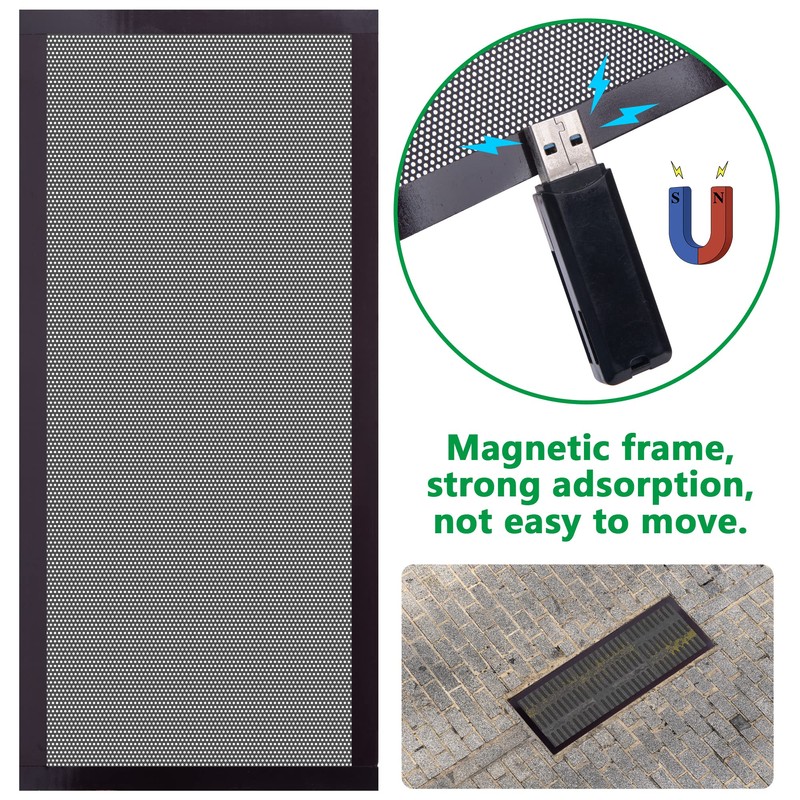 8pcs Floor Vent Mesh Covers, 5.5x12" Magnetic Air Vent Screen