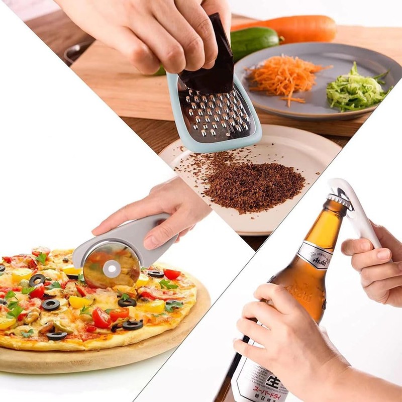 Portable Kitchen Tools, 5 in 1 Mini Cheese Grater Stainless