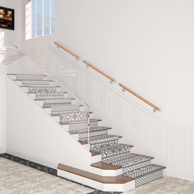 ROTHLEY Pipe Handrails for Indoor Stairs: 3.3FT Stair Railing Indoor