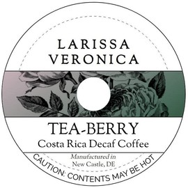 Tea-Berry Costa Rica Decaf Coffee (Single Serve K-Cup Pods) (Gourmet, Naturally Flavored, Whole Coffee Beans) (12 pods, ZIN: 574832) - 2 Pack