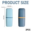 Huakaile 2 Pack Travel Toothbrush Holder, Portable Toothbrush Cup with