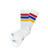 Spirit of 76 Men's & Women's Striped Retro Socks, White