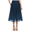 EXCHIC Women's Casual Chiffon Elastic Waist One Line Pleated Midi