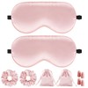 JroyJoy 2 Sets Silk Sleep Mask & Scrunchies Gift Sets