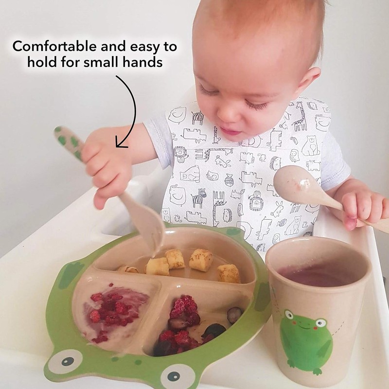 Nuby Eco-Friendly Natural Rice Husk Spoon and Fork Set- 2