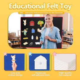 Thryvomniq If You Give a Pig a Pancake Story Time Felt Toys Felt Board Story Sets Performance Props Kindergarten Storytelling Learnning Activity