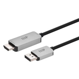 Monoprice DisplayPort 1.4 Cable to 8K HDMI - 8K@60Hz, Up to 32.4Gbps Bandwidth, 32AWG, 3 Feet, Black
