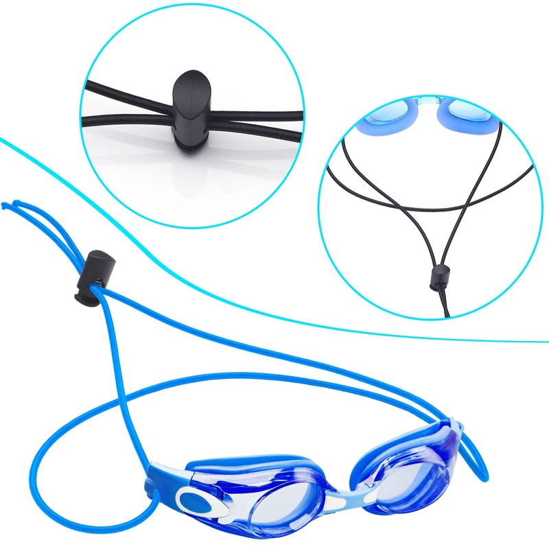 Frienda 10 Sets Goggle Bungee Straps for Swim,Adjustable Replacement Bungee