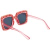 MEETSUN Elton Square Rhinestone Sunglasses-Oversized Bling Shades for Women with