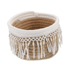 Alipis 1pc Multi-functional Cotton Thread Storage Basket Bohemian Style Organizer for Desktop Home and Sundries Safe Healthy Material for Glove Box Bread Bathroom Essentials