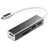 Logilink UA0305 USB-C 3.0 HUB, 3-Port, with Card Reader Anthracite