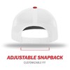 Richardson Unisex 112 Trucker Adjustable Snapback Baseball Cap, Tri Black/White/Red,