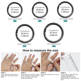 Smart Ring Health Tracker for Women & Men - IP68 Waterproof Fitness Rings with LED Screen, Heart Rate/Blood Oxygen/Sleep Monitoring/Motion Tracking, No Subscription Fee