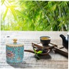 Mikinona Matcha Container Chinese Tea Ceramic Tea Storage Sealing Lid