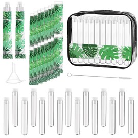 57 Pcs Mini Tampon Flasks for Women, Reusable Flasks Bottle Containers, Cruise Flasks Kit for Travel, Concert, Outdoor Sports(green)