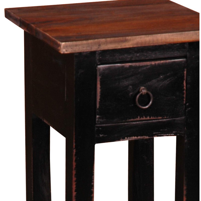 Sunset Trading Shabby Chic Cottage Side Table, Small One Drawer,