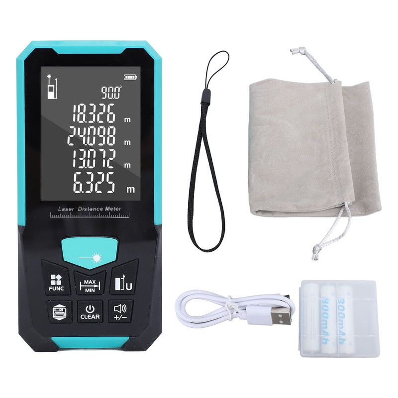 Laser Measure 0.05‑100m 2.4 Inch LCD Backlit Screen IP54 Waterproof