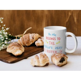 Stuff4 Best Sister Mugs - Sister Birthday Gifts, 11oz Ceramic Dishwasher Safe Premium Mugs - Birthday Gift from Brother