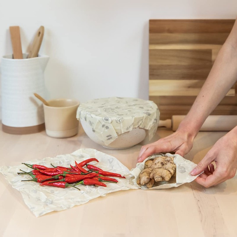 Abeego, The Original Beeswax Food Storage Wrap - Set of